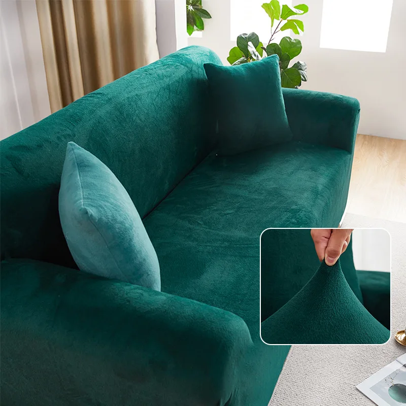 

Velvet Large Sofa Cover for Living Room Elastic sofa cover L Shaped Sectional Sofa Slipcover Chaise Longue Protector Seat Cover
