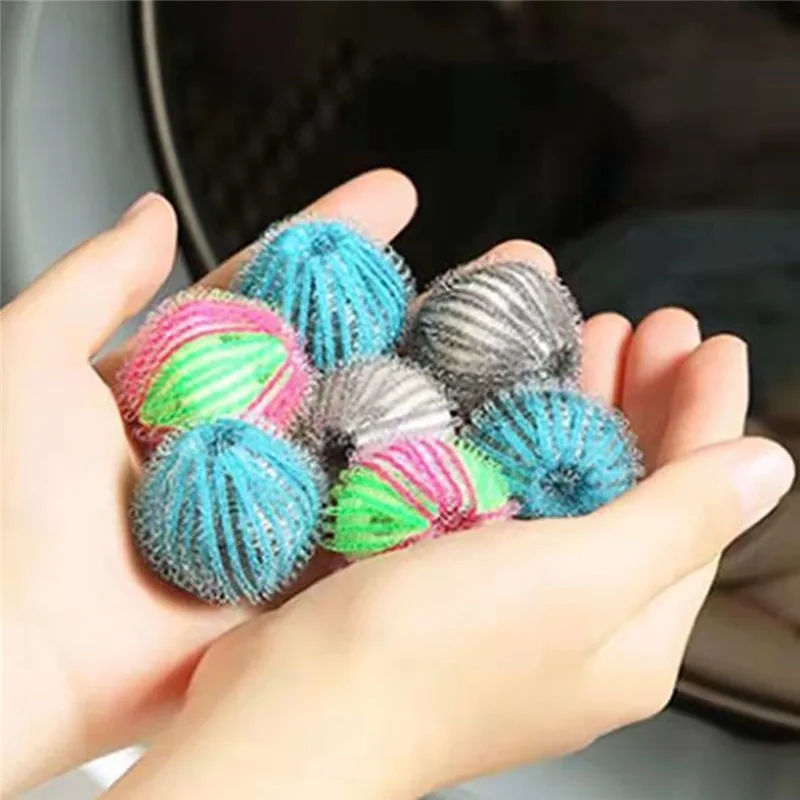 

Wholesale 6/12Pcs Nylon Laundry Ball Anti-winding Washing Machine Hair Remover Laundry Ball Fluff Cleaning Lint Fuzz Grab