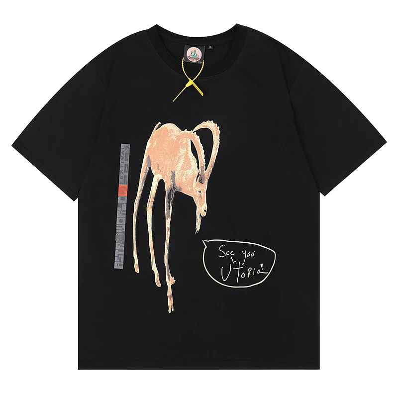 

Travis Scott Astrofest Goat Festival Summer Mens T Shirt Short Sleeve Streetwear Cotton Loose Tees Oversize O Neck Casual Tops