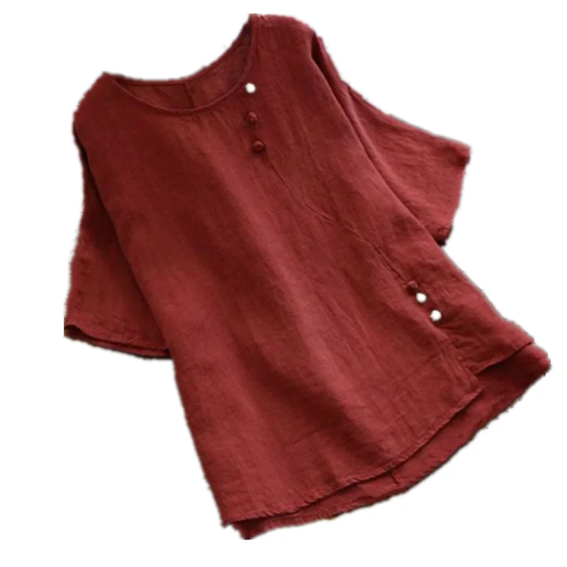 

Women Clothing Fashion Ropa Mujer Best Seller Cotton Linen Casual Tops Solid O-Neck Tees Clothes TShirts Shirts for Women Summer