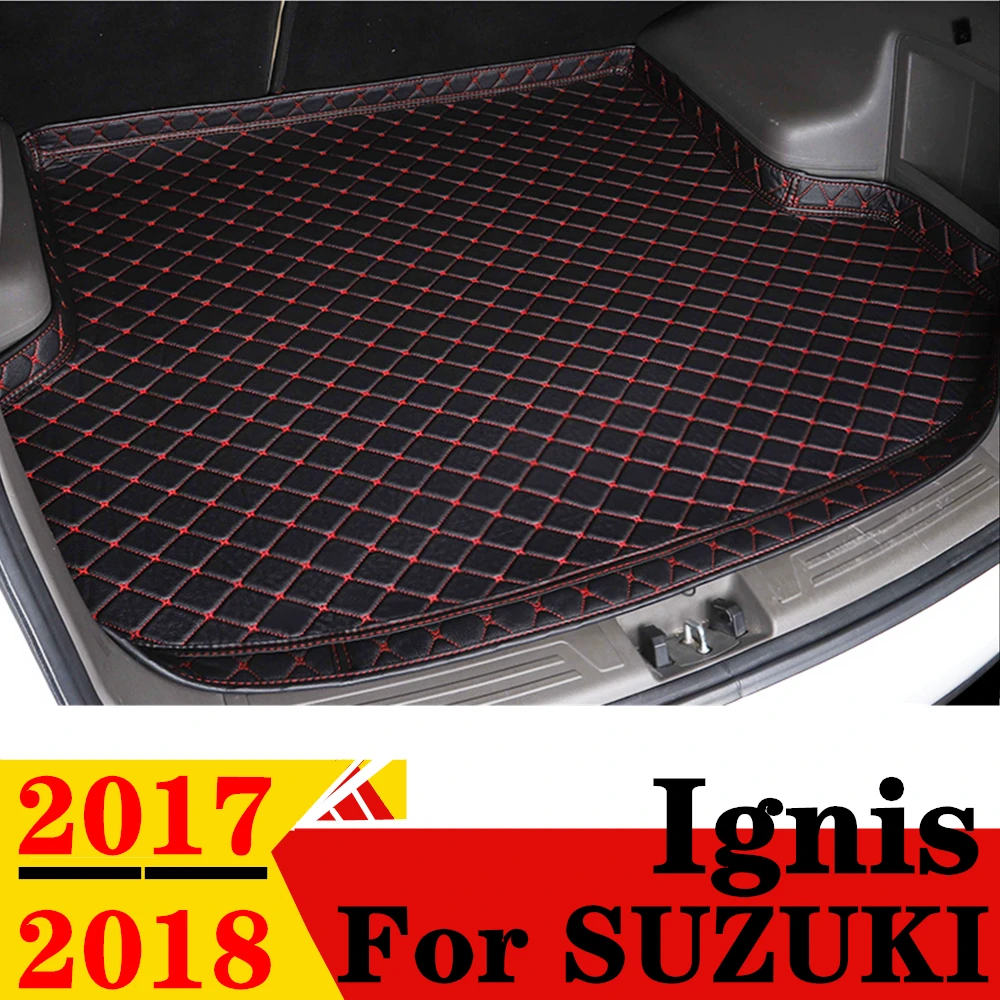 

Автомобильный коврик для багажника Suzuki Ignis 2017 18, для любой погоды, XPE, Высокий Боковой задний ковер для груза, подкладка, автомобильные задние части, багажник, коврик для багажа