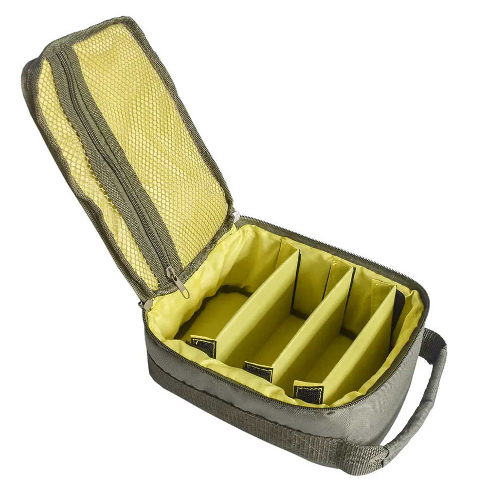 

Portable Carrying Dual Fastener Space Saving Lightweight Sports Storage Case 4-Layer Outdoor Fishing Reel Bag Oxford Cloth