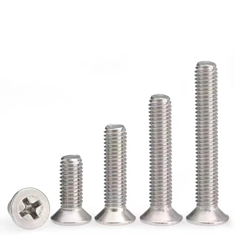 

Free shipping 100PCS M1 5cm 304 Stainless steel Cross Phillips Flat Countersunk Head Screw Bolt