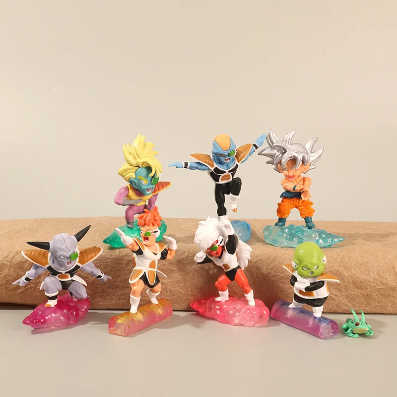 

8pcs Figure Toys New Dragon Ball Kakarotto Bulma Cartoon Animation Creative Peripheral Model Doll Ornaments Couple Birthday Gift
