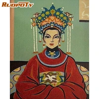 ruopoty diy painting by numbers queen diy frame pictures by number figure paint on canvas home decoration 40x50cm