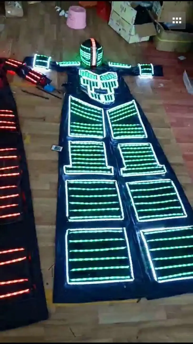 Traje светодиодный костюм робота светодиодная одежда ходулей ходули шлем