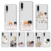 toplbpcs the promise neverland phone case for huawei p20 p30 pro p40 lite mate 20lite for y5 y6 honor 8x 10 capa