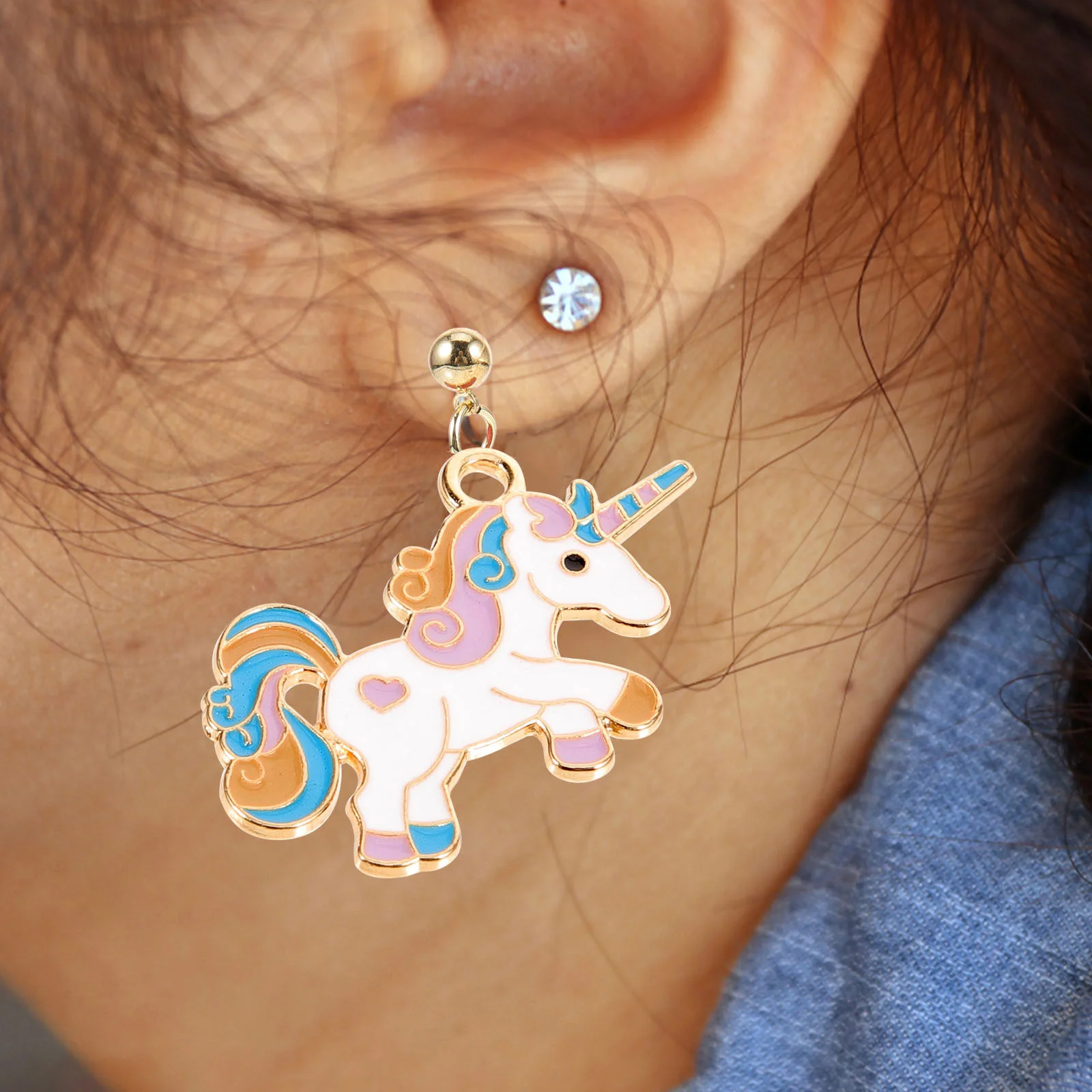 10pcs Jewelry Charms Unicorn Charms DIY Jewelry Making Accessories Metal Keychain Charms