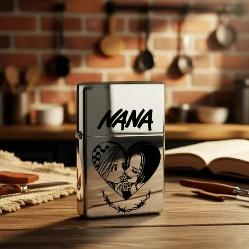 Фото Керосиновая зажигалка NANA с металлическим корпусом и старинным колесом для зажигания, персонализированный уникальный подарок для курильщиков, новинка 2026 года №2
