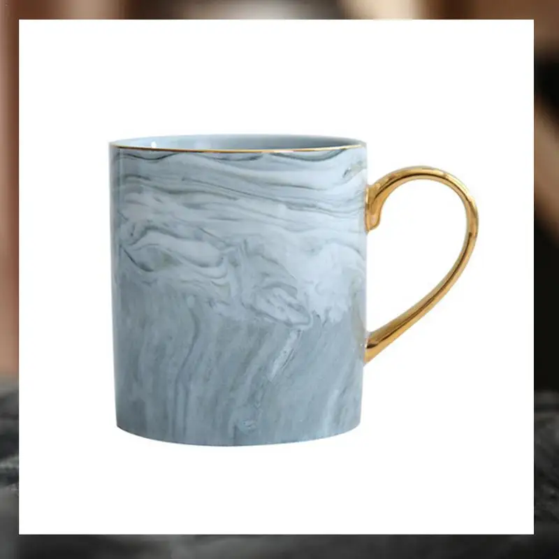 

Creative European Gilding Edge Mug Office Cup Marbling Ceramic Cup For Men And Women Lovers Gifts