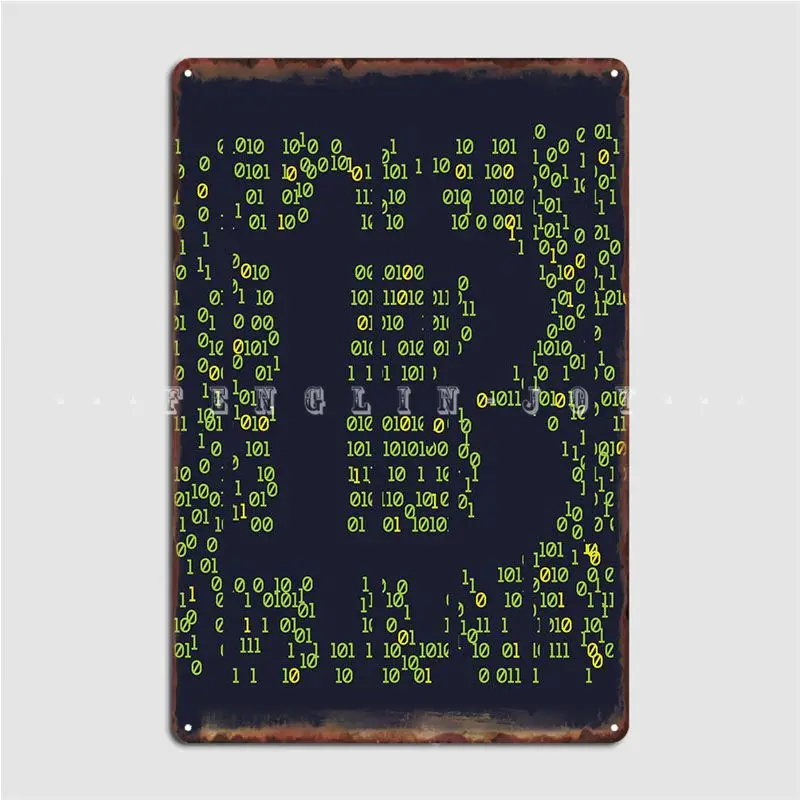 

Bitcoin Metal Sign Pub Custom Wall Decor Living Room Tin Sign Poster