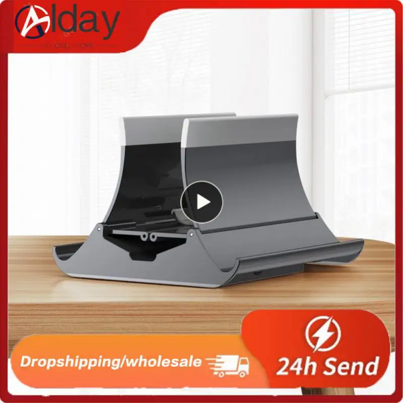 

For Ipad Dissipate Heat Bracket Multi-function Desktop Holder Adjustable Folding Base Vertical Laptop Stand Space Saving Gravity