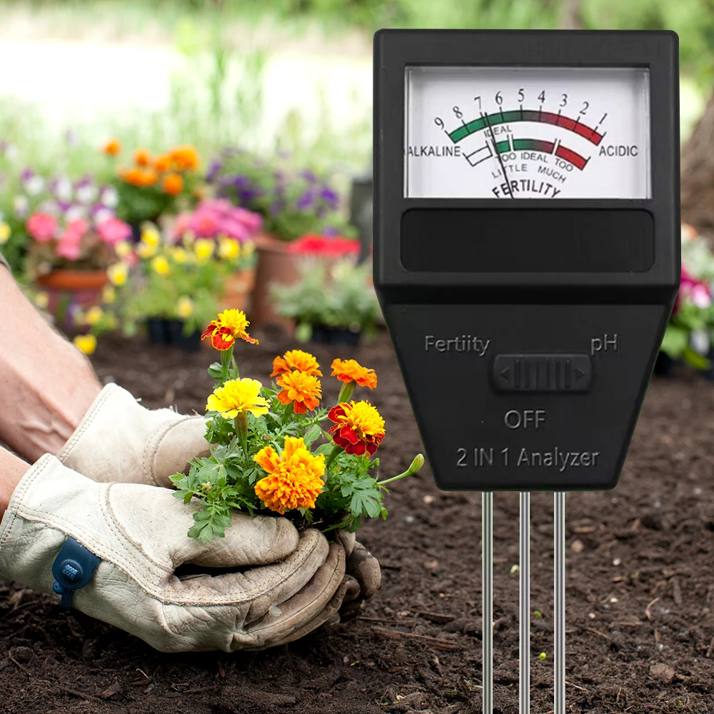 

2 in 1 Soil PH Fertility Meter Analyzer With 3 Probes Soil PH Tester Plant Fertile Measure Device Acidity Meter For Garden
