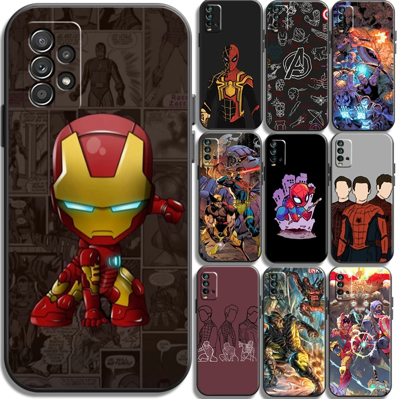 

Marvel Spiderman Iron Man Phone Cases For Xiaomi Redmi POCO X3 GT X3 Pro M3 POCO M3 Pro X3 NFC X3 Mi 11 Mi 11 Lite Cases