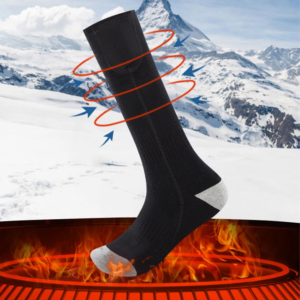 WSKEJI 1 пара 2200 мАч носки с электрическим подогревом перезаряжаемые USB-зарядные