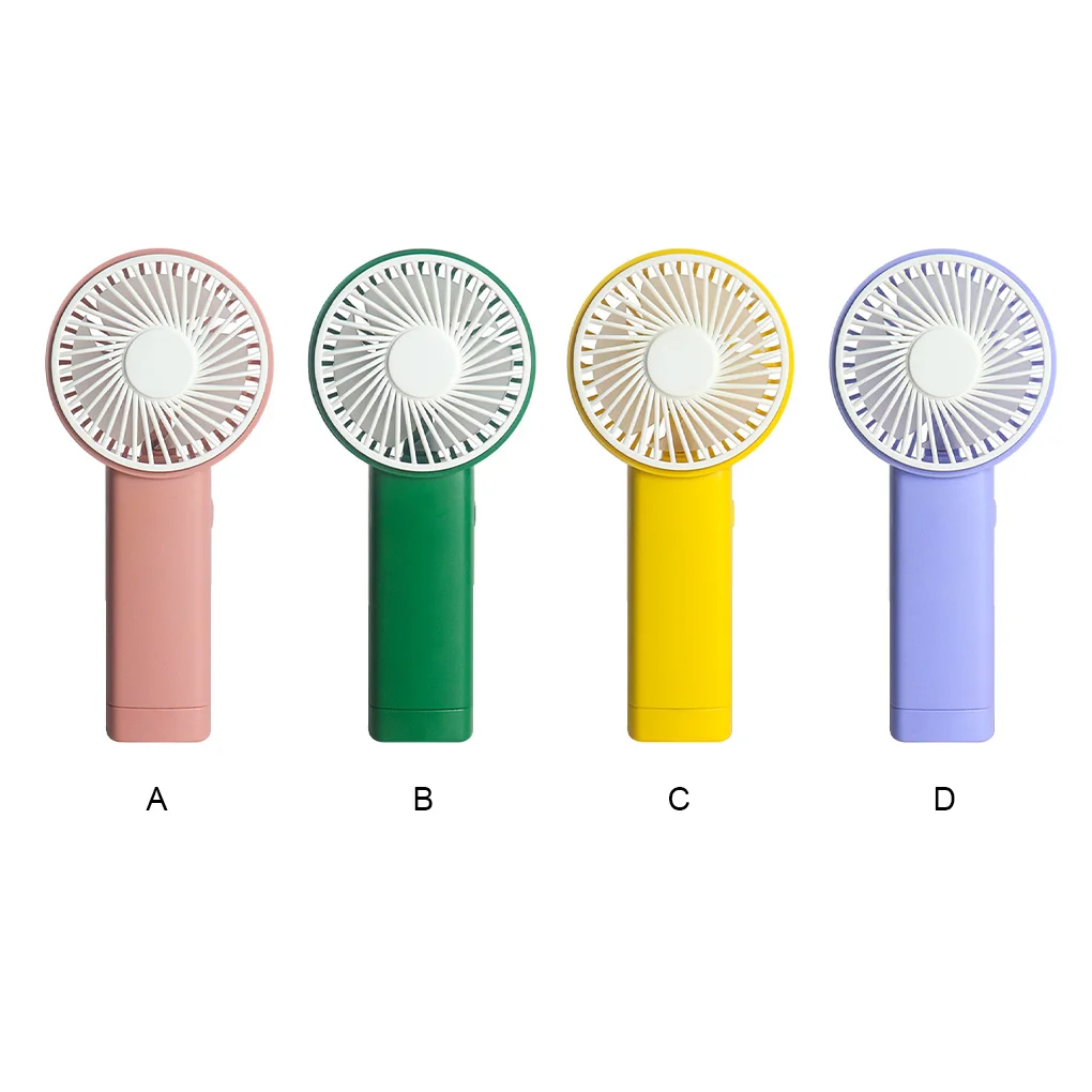 

Handheld Fan Rechargeable Single Speed Portable Natural Wind Cooler Button Control Plastic Cooling Device Yellow