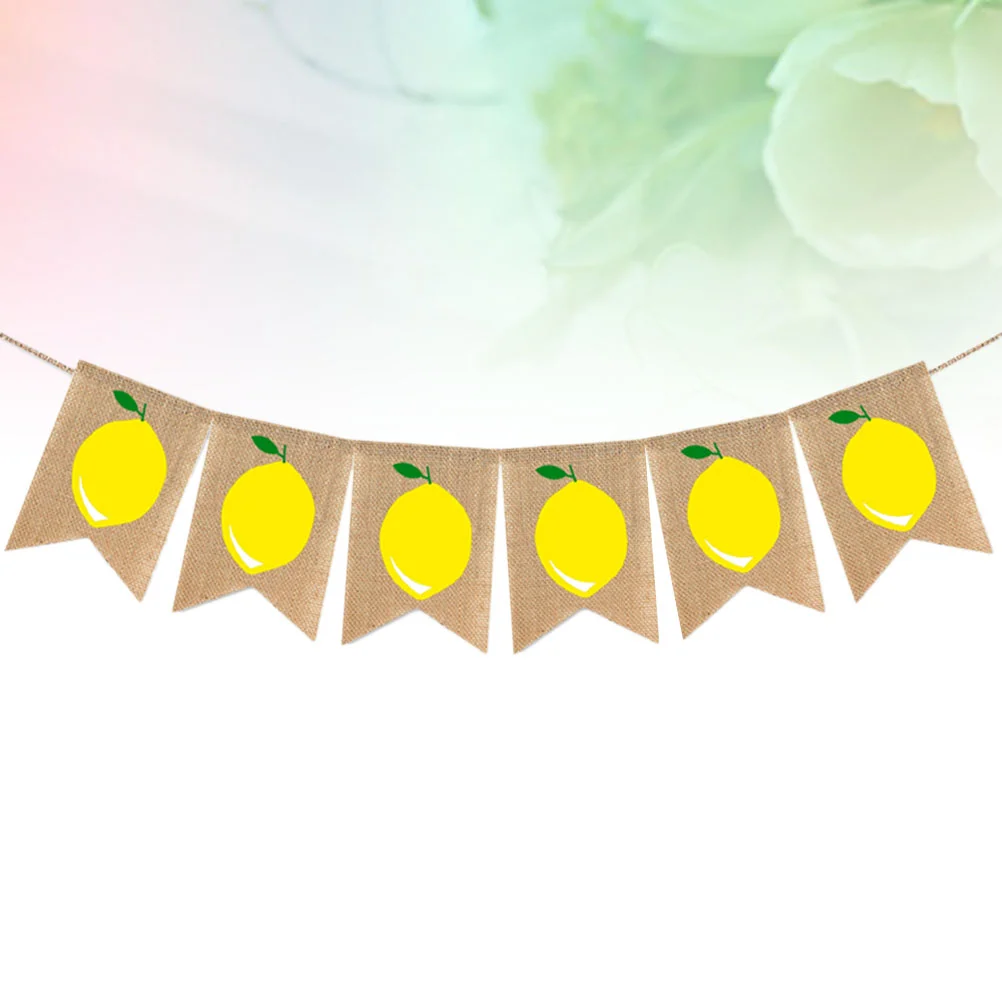 Внутреннее/наружное украшение гирлянда с флагом баннер из мешковины рисунком