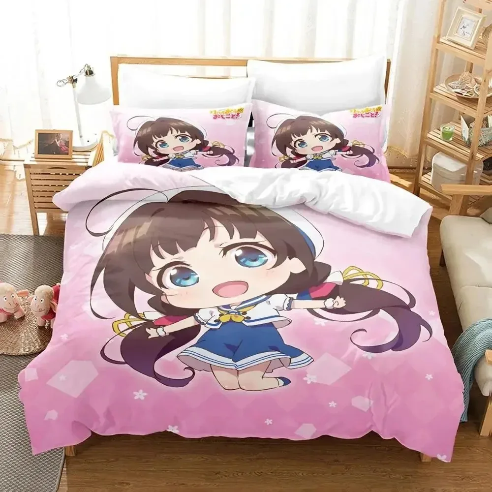 Anime Ryuos Work is Never Ai Bedding Set Boys Girls Twin Queen Size Duvet Cover Pillowcase Bed Adult Home Textileextile