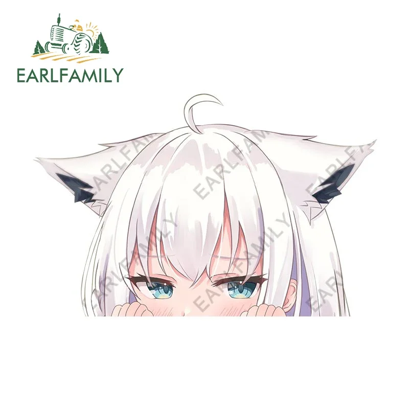 

EARLFAMILY 13 см аниме Fubuki Peeker наклейка большая голова виниловая мультяшная наклейка на автомобиль JDM заднее лобовое стекло багажник Peek наклейки графика