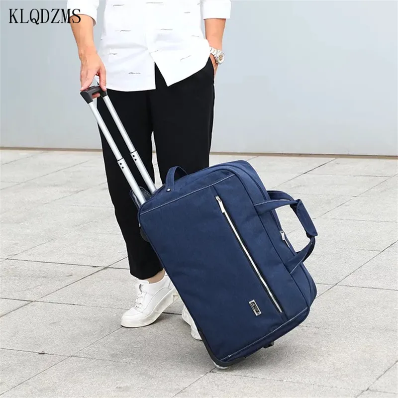 KLQDZMS 24 Inch Trolley Suitcase Travel Female Portable Travel Bag Male Large Capacity Luggage 20 Inch Portable Boarding