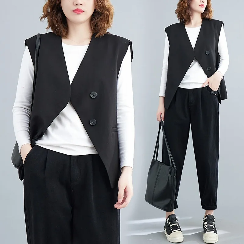 Женский саржевый жилет большого размера классический золотистый черный топ без