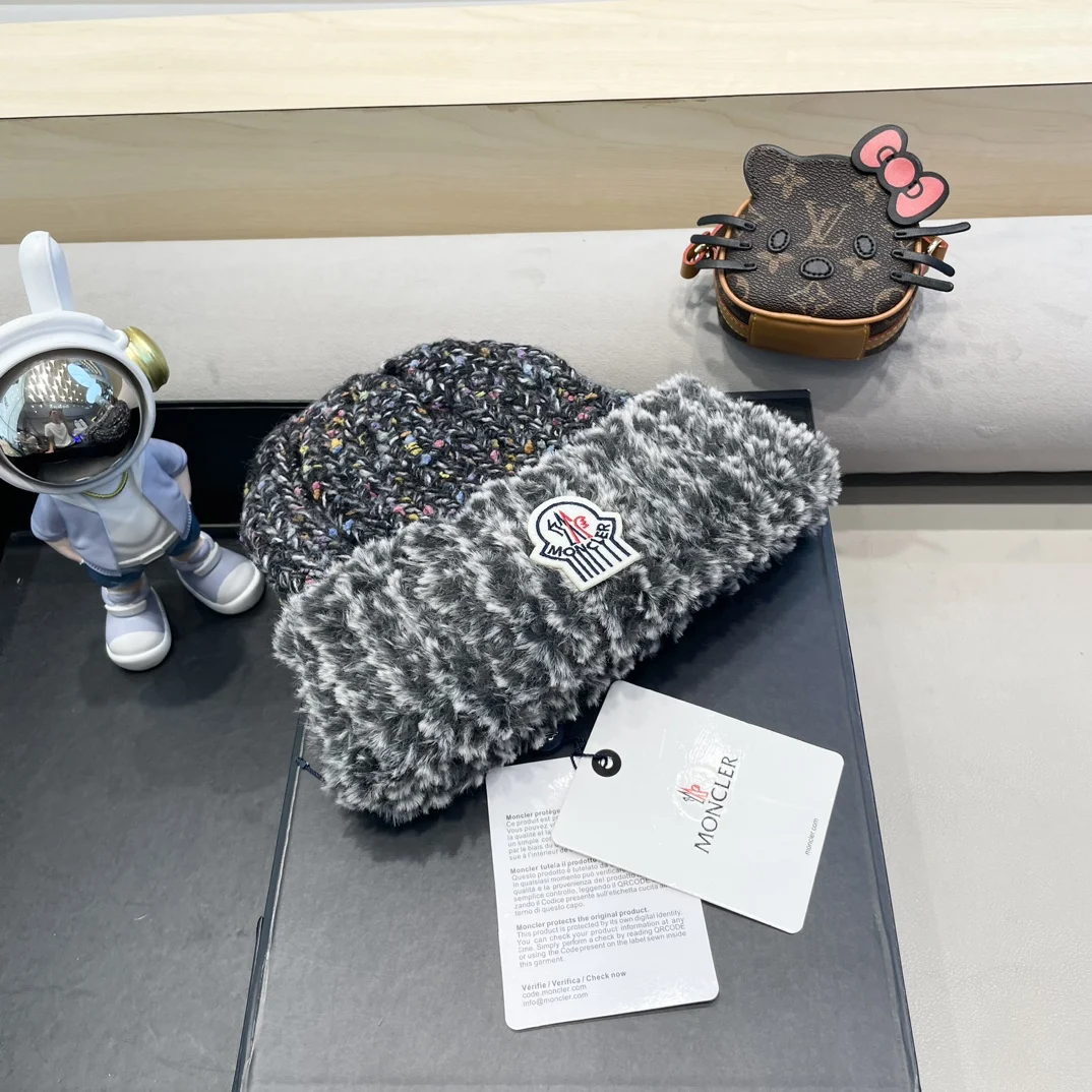 вязаная шапка MO，NCLER из качественной шерсти мягкая и удобная толстая хорошо