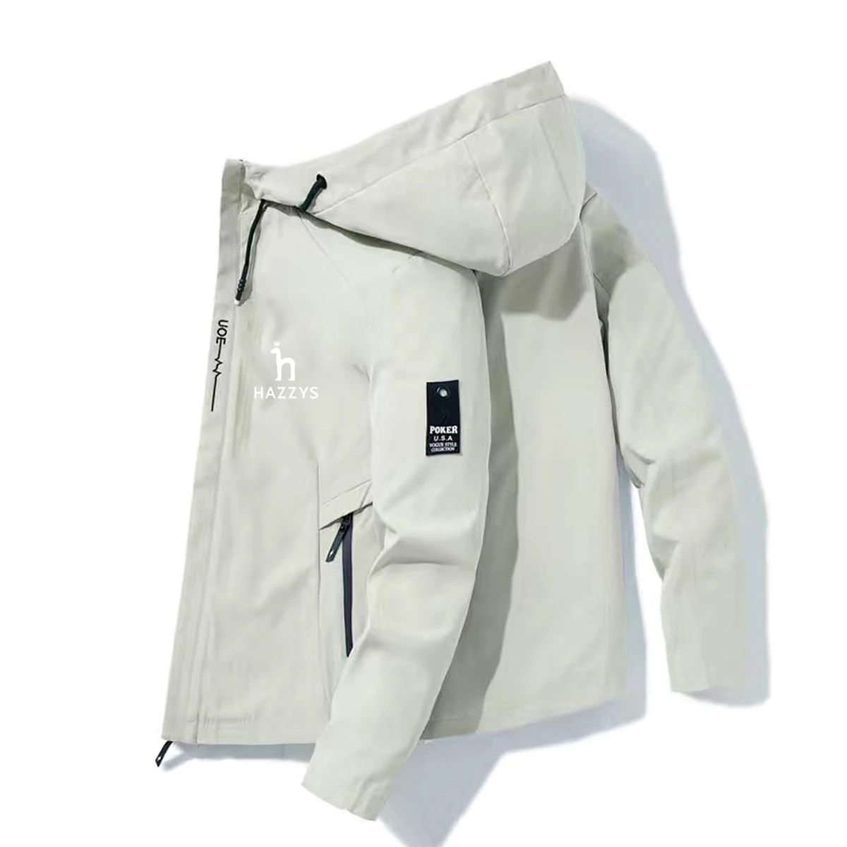 

HAZZYS 2023Bomber Jacket Men's Windbreaker Zipper Jacket Spring Autumn Casual Work Jacket Fashion Outdoor Adventure Jacket