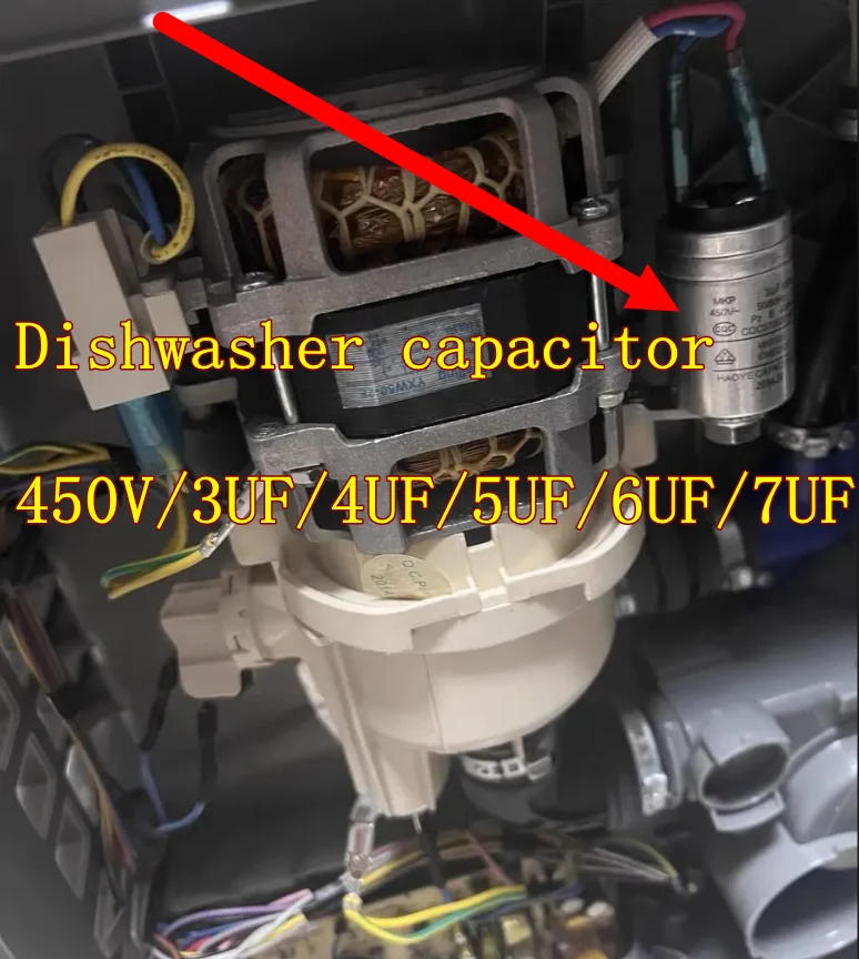 Фото CBB65 MKP305 450 В 3 мкФ/4 мкФ/5 мкФ/6 мкФ/7 мкФ полностью автоматический пусковой конденсатор посудомоечной машины №3