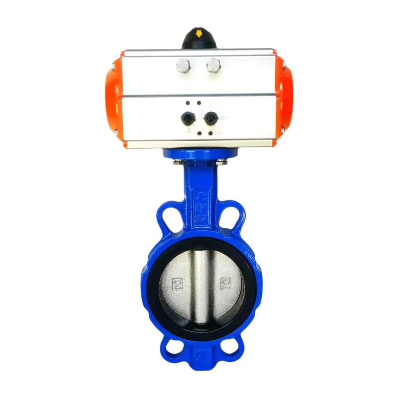 3-дюймовый пневматический клапан-бабочка двойного действия DN80 тип пластины