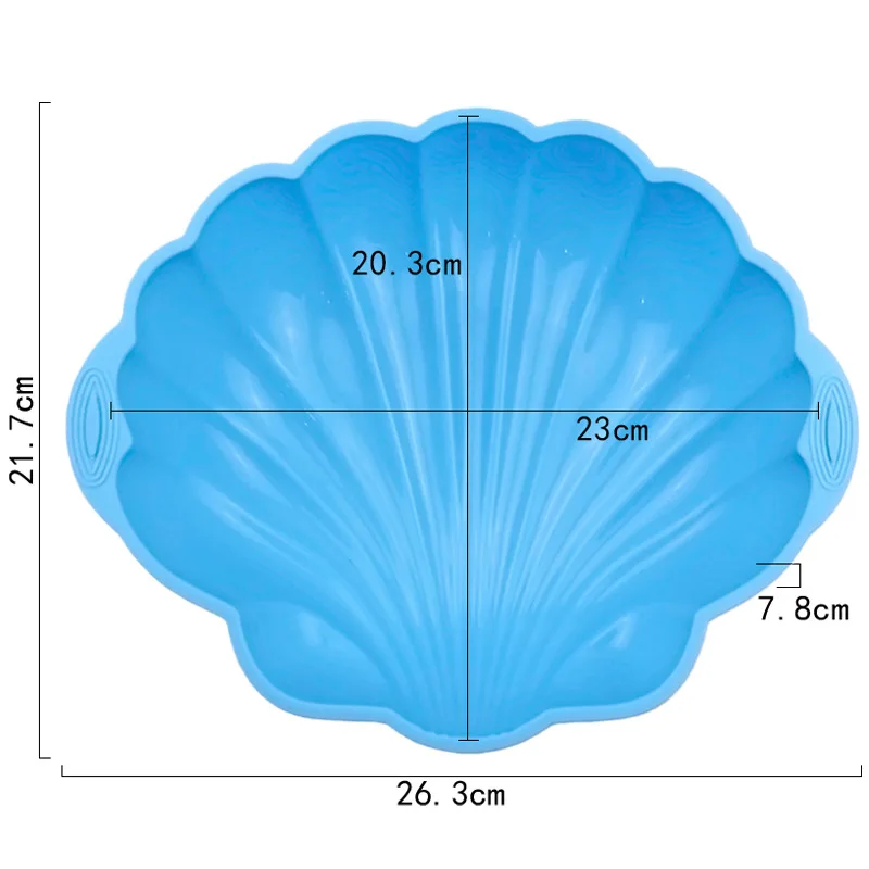 

Большая форма для выпечки в виде ракушки, силиконовая форма для выпечки с морской тематикой, для хлеба, пирогов, тартов, желе, шоколада, большая форма для мадленов