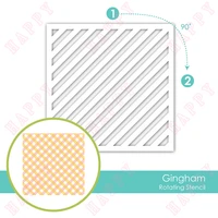 2022 new gingham rotating stencils diy scrapbooking paper greeting cards making photo album craft decoration coloring molds