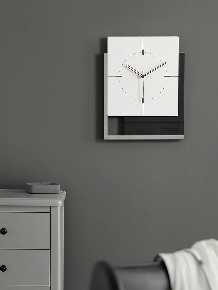 

Настенные квадратные часы без перфорации, гостиной в скандинавском стиле, роскошные современные, простые, Индивидуальные