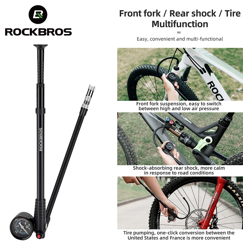 

Велосипедный насос высокого давления ROCKBROS, 300psi, для горных и шоссейных велосипедов