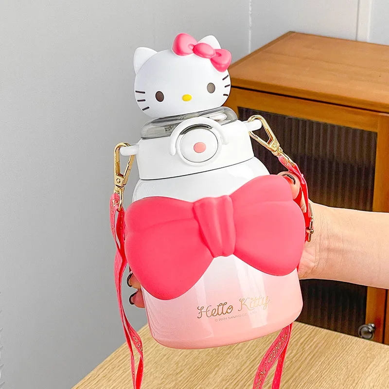 Sanrio Kuromi термос мешок карандаш Шин Чан милая бутылка для воды сохраняет холод из