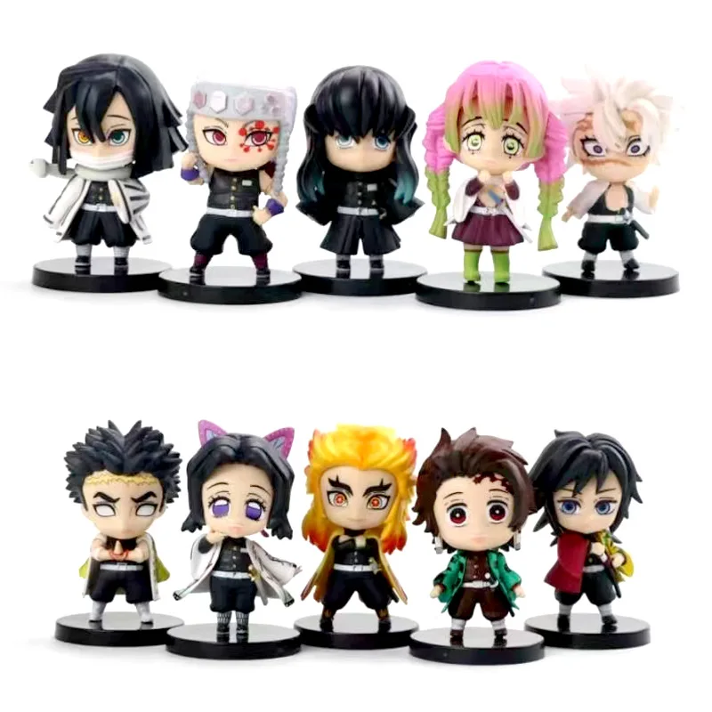 

Anime Figure Demon Slayer Kimetu No Yaiba Kamado Nezuko Tanjirou Agatsuma Zenitsu Uzui Tengen Action Figures PVC Model Toys