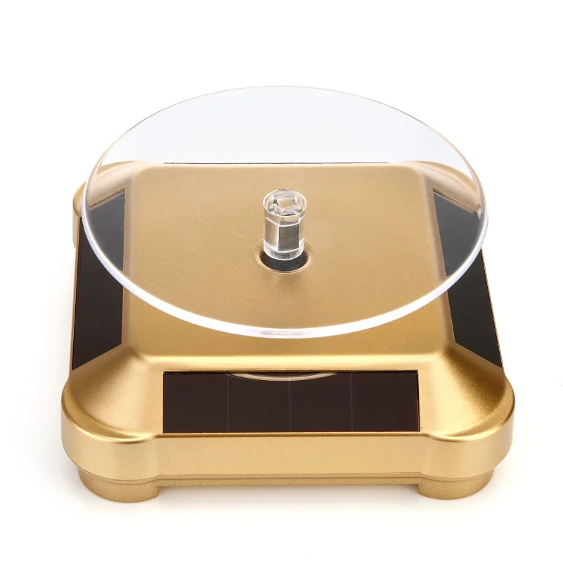 Solar Showcase 360 Automatic Rotating Turntable Jewelry Organizer Necklace Bracelet Watch Phone Display Stand