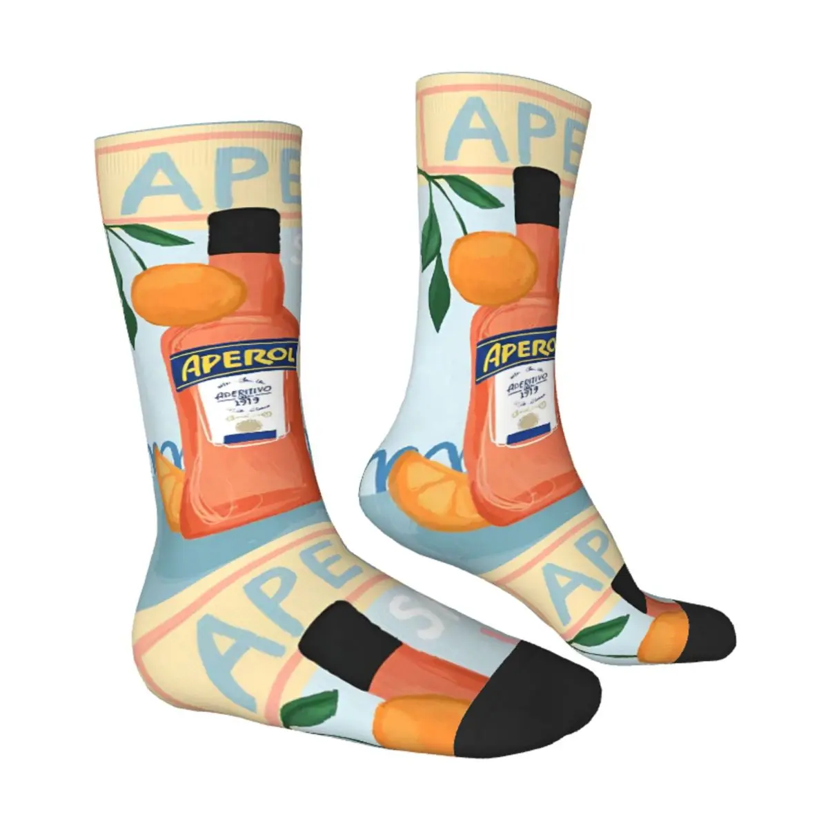 Носки с плакатом Aperols Spritzs модные итальянские винные чулки зимние
