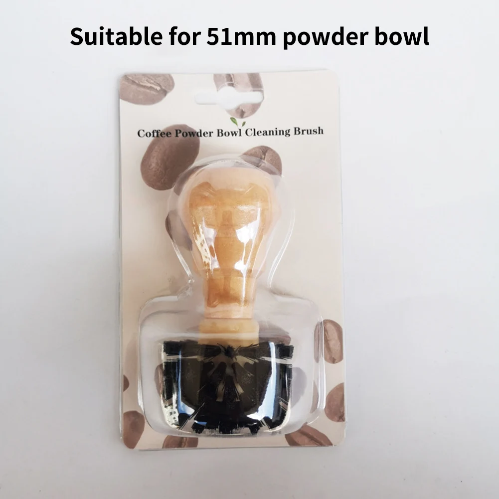 

51/58mm Powder Bowl Cleaning Brush Coffee Machine Special Brush Log Handle Smooth No Burr Large Brush Coffee Grinder Painting