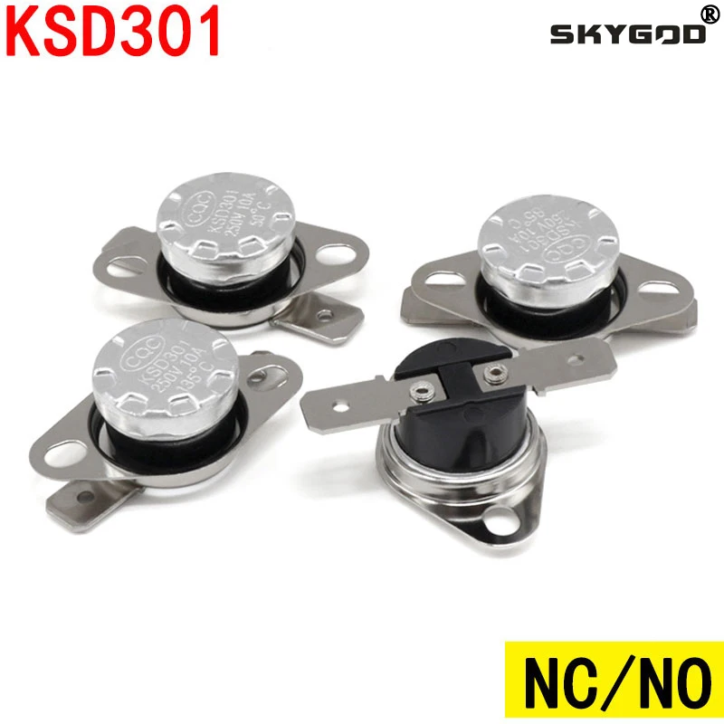 

5/10pcs Normally Open/Close KSD301 10A 250V 40-135 Degree Bakelite KSD-301 Temperature Switch Thermostat Sensor