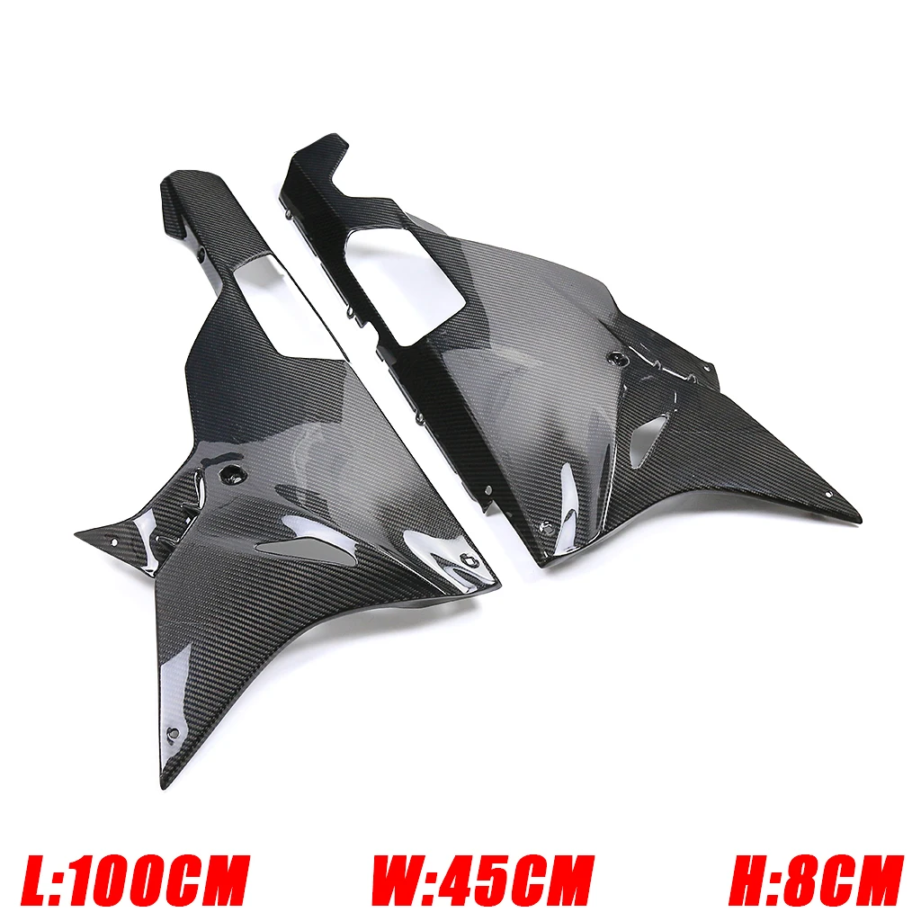 

Для BMW S1000RR S1000 RR 2015 2016 2017 2018, настоящие аксессуары для мотоциклов из чистого углеродного волокна, комплекты нижних боковых обтекателей поддона
