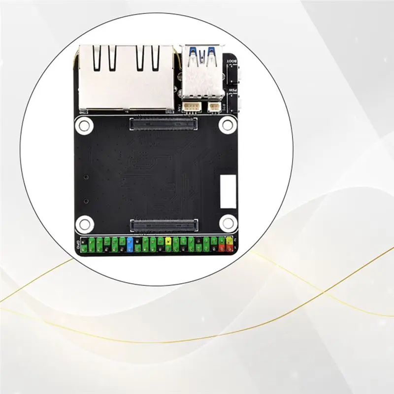 Фото Мини-плата расширения CM5 с двумя гигабитными сетевыми портами и 40 GPIO для Raspberry Pi Compute Module 5-A12I №2