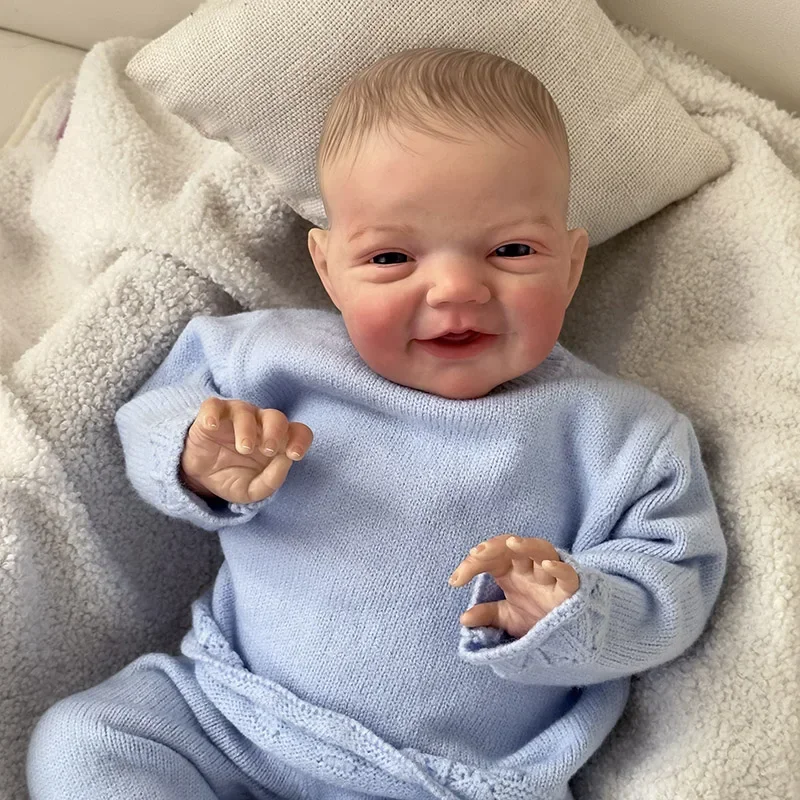 SINO-BB 19-дюймовые куклы реборн Чарли тканевые тело Touch мягкие такая же как фото 3D