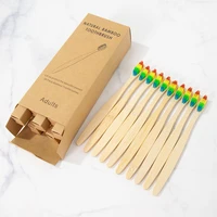 2022 410pcs bamboo charcoal toothbrush soft bristles teethbrush eco friendly oral care natural tooth brush for adults