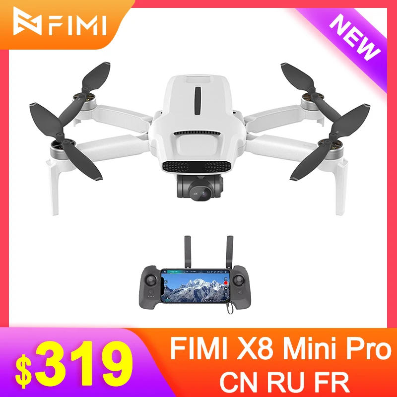 Квадрокоптер FIMI X8 mini Pro с камерой 4K HD 3-осевой подвесным шарниром Wi-Fi GPS