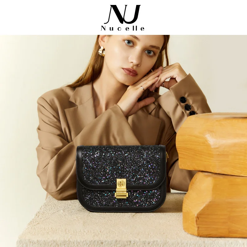 

Высококачественная Роскошная брендовая настоящая Новая Зеландия 2023 Новая Черная мигающая сумка через плечо с текстурой на одно плечо женс...