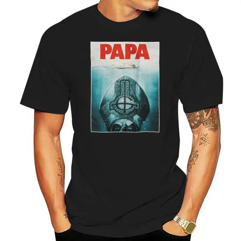 

Футболка с принтом призрака папы эмеррита Ii - Papa Jaws-новая футболка с металлическим ремешком 100% аутентичная футболка для молодежи среднего в...