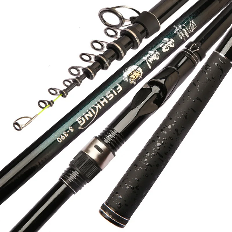 

Telescopic Fishing Rod Carbon Fiber Big GuideRing Rock Fishing Pole Spinning Sea Fishing Rods 2.4M 2.7M 3.0M 3.3M 3.6M 4.5M 5.4M