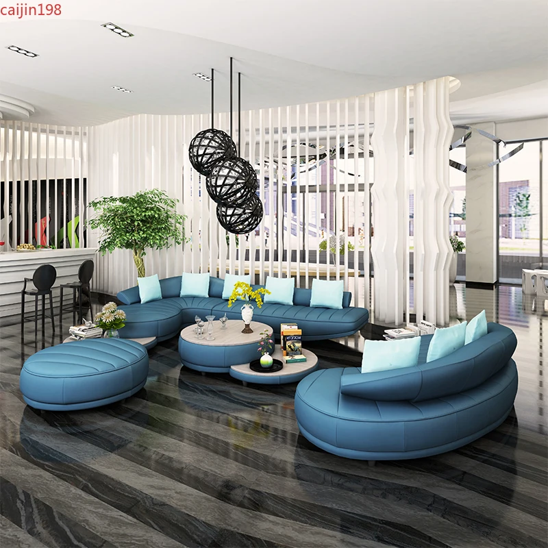 

Private custom 2 pcs 3 seat +lounge of 1 set modern leather white sofa set for living room