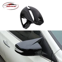 for nissan sentra 2013 2019 abs chrome carbon black red car side rearview mirror cover trim sticker auto accessories 2pcs