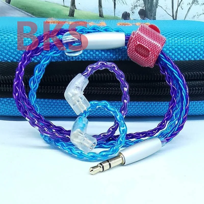 Кабель для наушников 40 см 45 50 OCC посеребренный